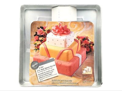 “Wilton Performance” 3-Tier Square Cake Pans – Set of 3 – NEW