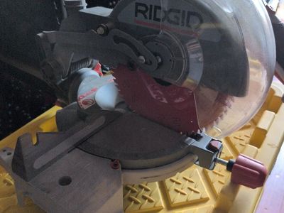 RIDGID 10" Blade Miter Saw - 5200 RPM, 15A Corded Electric Power Tool, Used
