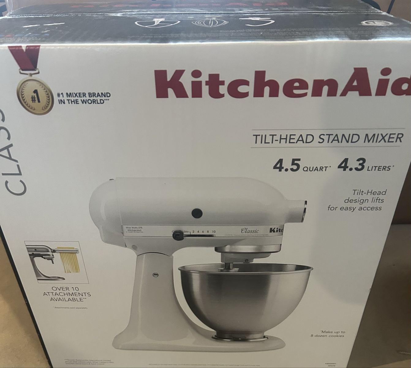 KitchenAid Classic 4.5 Qt. Tilt-Head Stand Mixer - White