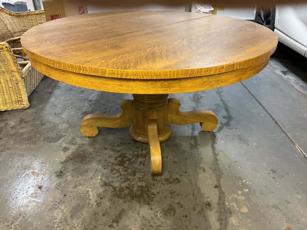 Antique Oak Dining Table with Four chairs
