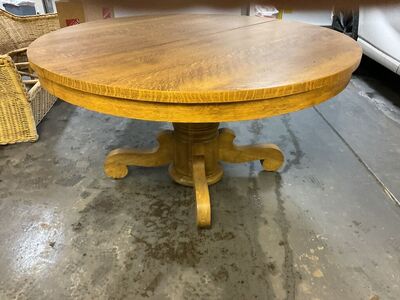Antique Oak Dining Table with Four chairs