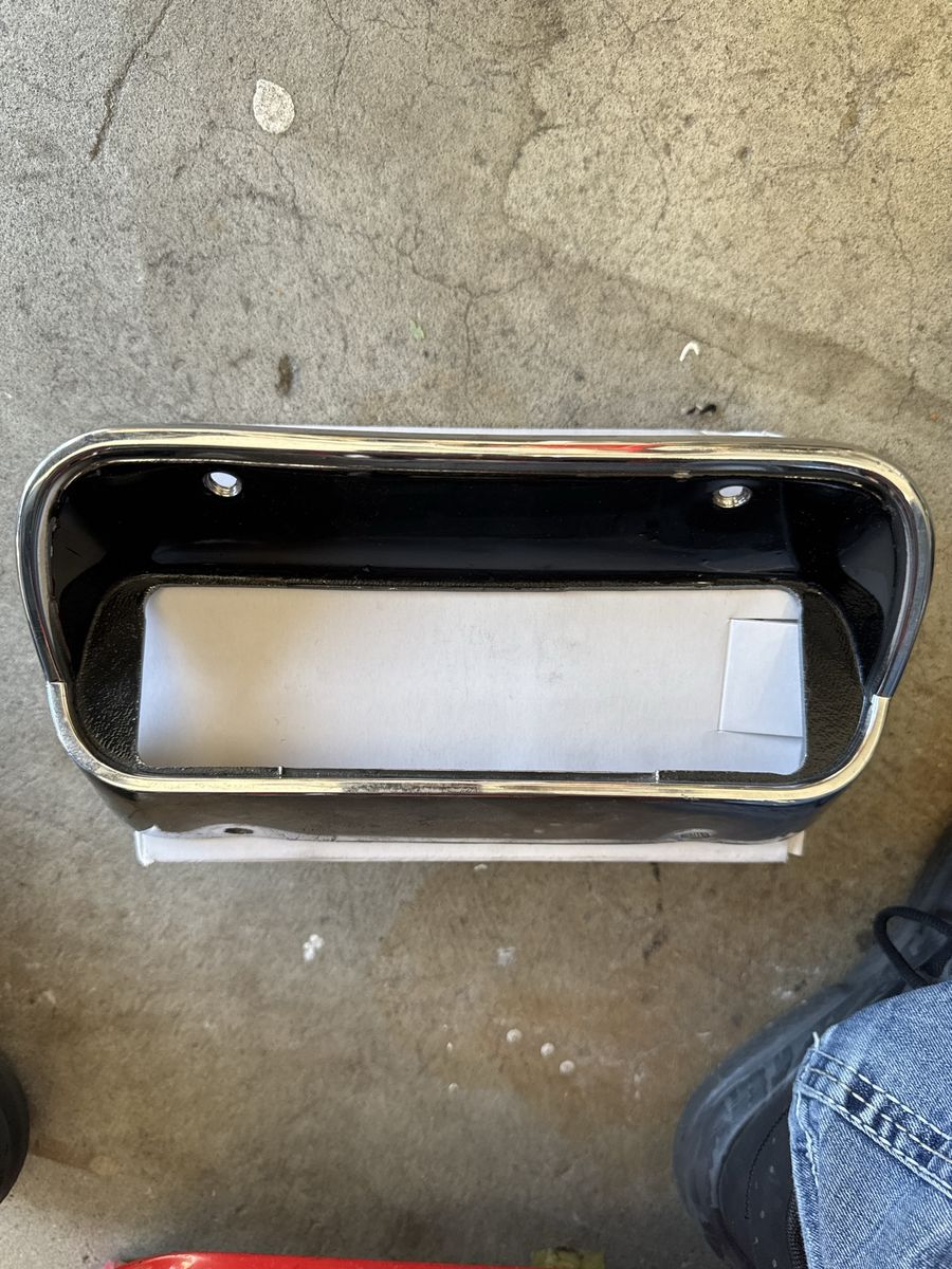 1967-1968 Ford Mustang Stereo Bezel cut to Single Din. 