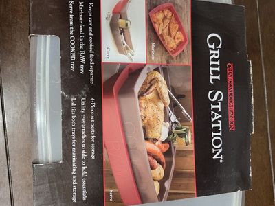 Charcoal Companion Grill Station, a 4-piece nesting food preparation and serving tray set NEW