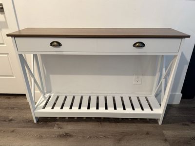 Brand New Farmhouse Console Table with Large Drawer