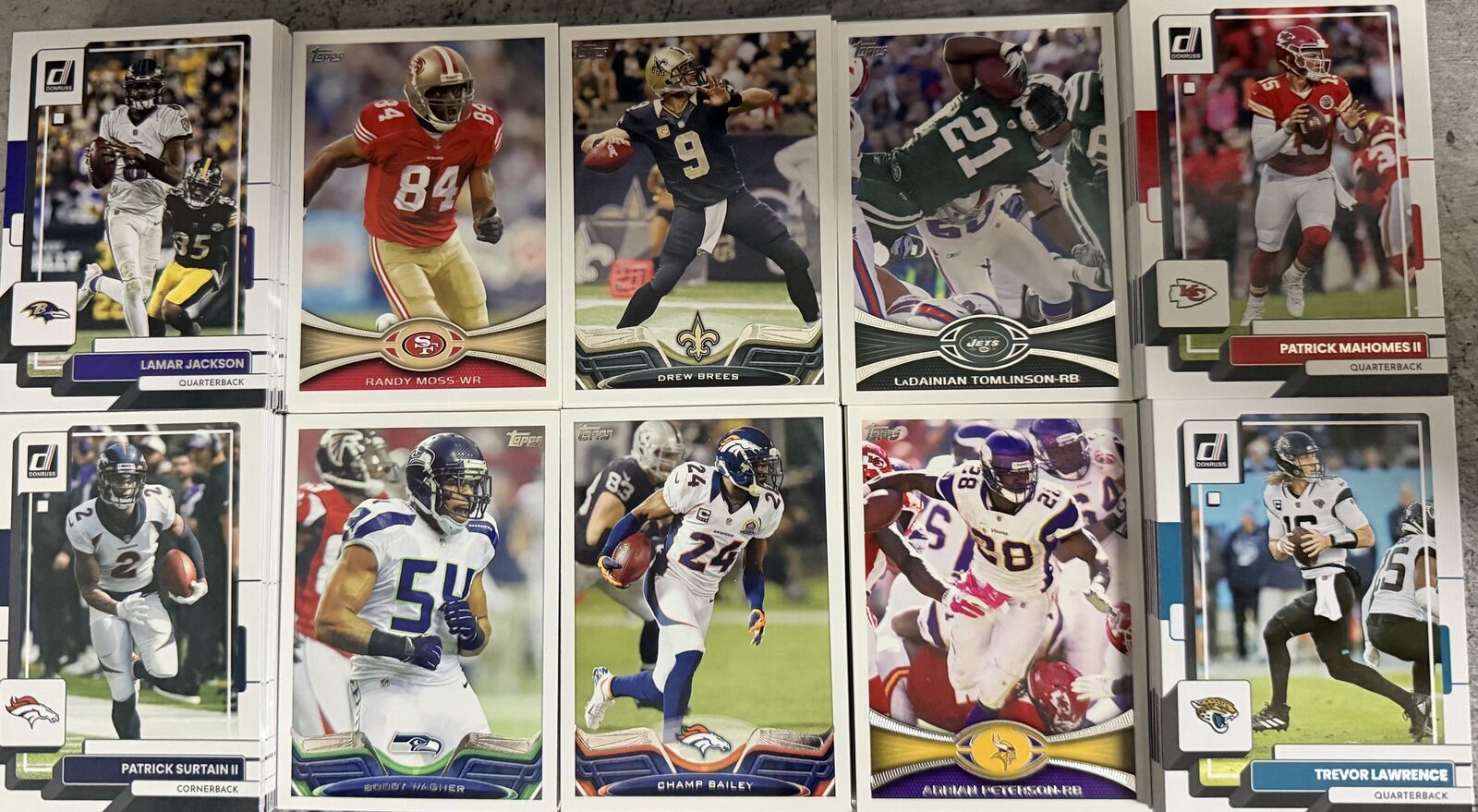 400+ NFL Football Card Lot w/ 3 Autographed Numbered Cards + 3 Jersey Patch Cards
