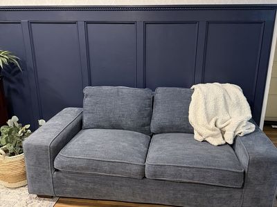 MAKE OFFER 🤗 Blue Loveseat Couch – Apartment Size – 70.5