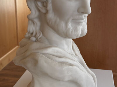Estate sale - Messiah sculpture in white marble by DJ Bawden