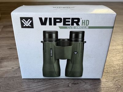 Vortex Viper HD 12x50 Binoculars with chest pack