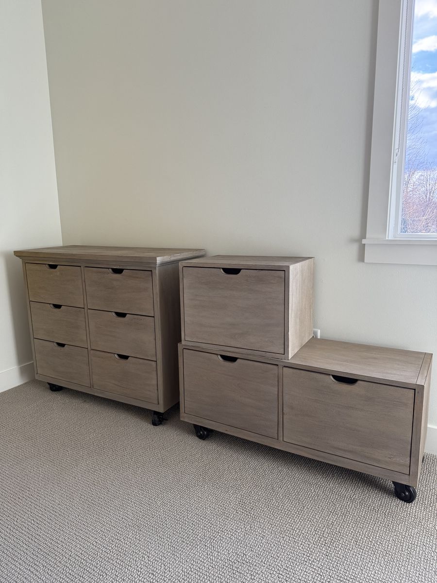 Restoration Hardware Tribeca Dresser and boxes