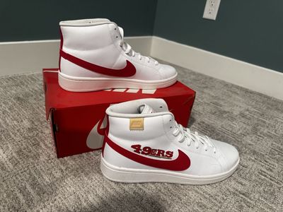 Nike Court Vision Mid 49ers Special Edition Sneakers White Red Size 13