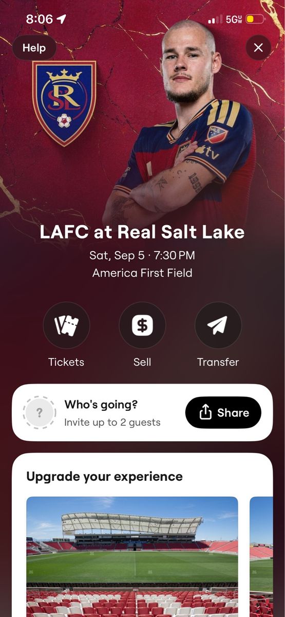 LAFC at Real Salt Lake- 9/5 lower northwest corner