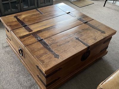 Ottoman Box Solid Wood