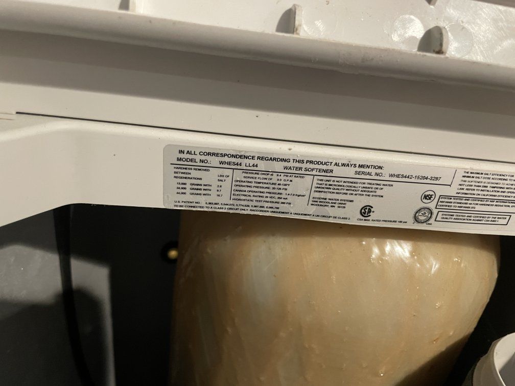 Whirlpool Water Softener- used