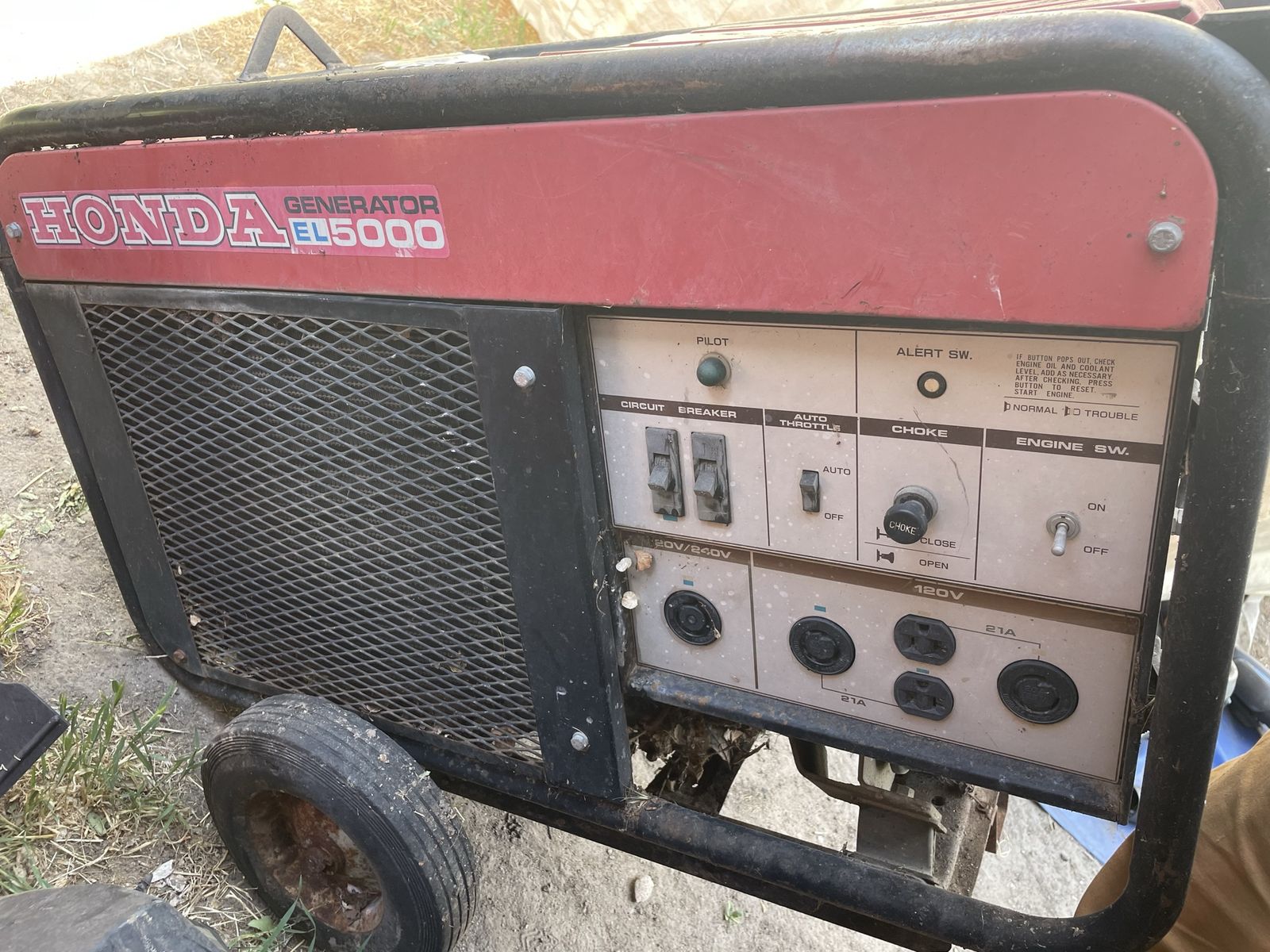 HONDA EL5000 Generator for parts or repair