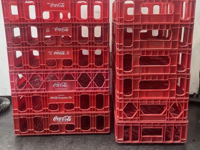 Vintage Coca-Cola, red plastic crates
