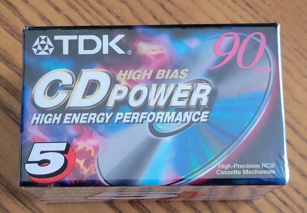 TDK CD Power 90 High Bias Blank Cassette Tapes 5-Pack New