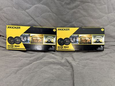 Brand-New Kicker CSC65 6.5-inch Aftermarket Car Speakers (4-Count)