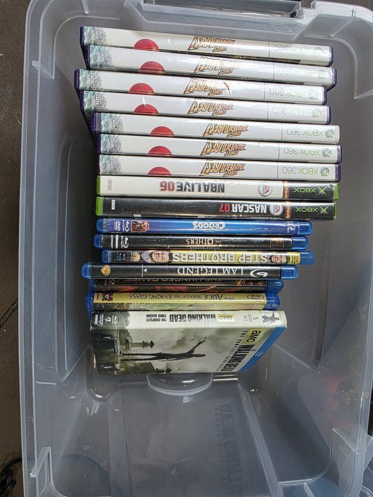 Assorted Xbox & Xbox 360 Games and Blu-ray Movies Lot