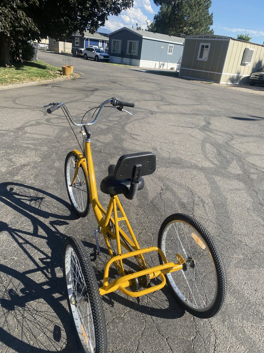 Yellow Adult Tricycle - Three-Wheeled Bike for Stable Riding as. Is. This. In Ogden