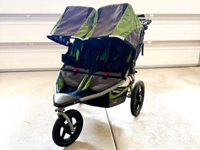 CLEAN Bob Duallie Pro Double Jogging Stroller With Accessories
