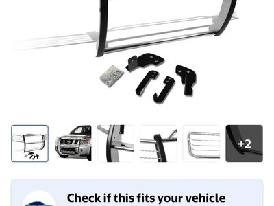 DNA Motoring Chrome Stainless Steel Full Front Bumper Brush Grille Guard for 05-15 Nissan Titan Armada- NEW IN BOX
