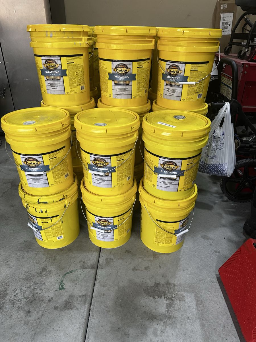 Cabot Bleaching Stain, 5 Gallon Buckets, Weathered-Look Waterproofing, 100% Acrylic