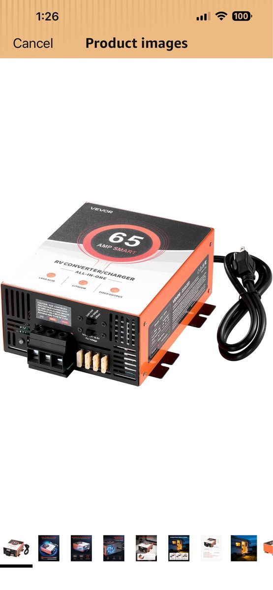 Vevor 65amp Rv Converter