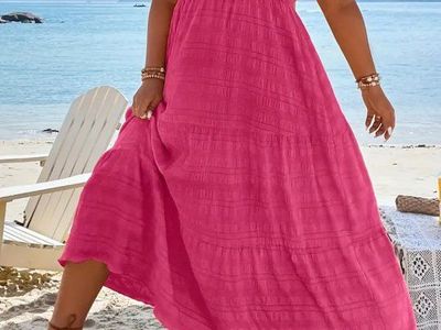 NEW. Cute cool short sleeve summer dress. Seer Sucker polyester flowy fabric. XXL