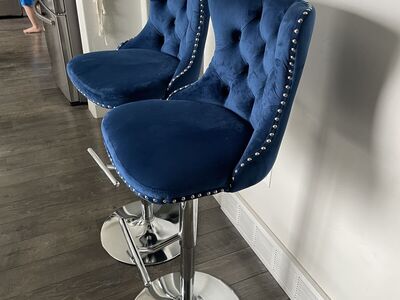 Velvet set Of Two Barstools