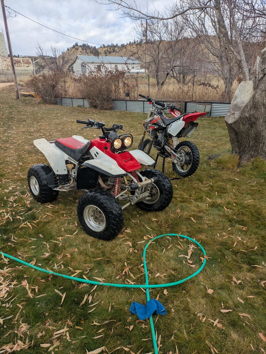 Honda cr85 and Yamaha worrier 350