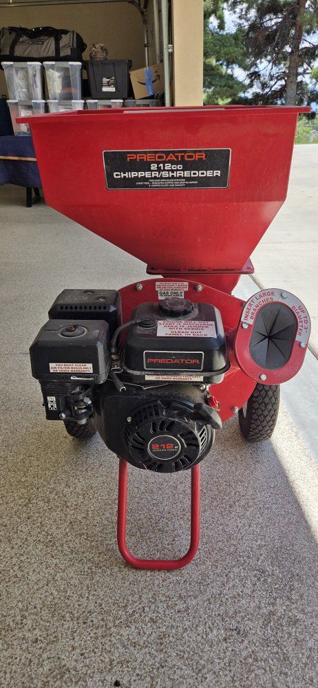 Predator 212cc Chipper Shredder with Heavy Duty Steel Blades