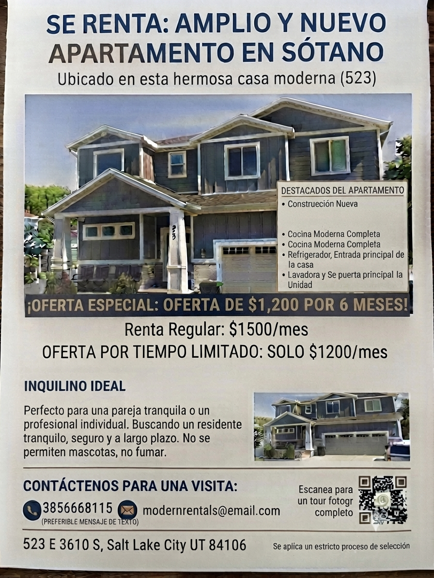rent basement renta de sótano