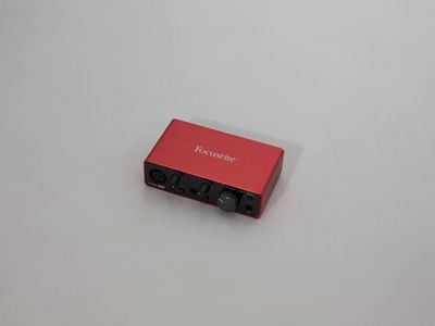 Focusrite Scarlett Solo USB audio interface.