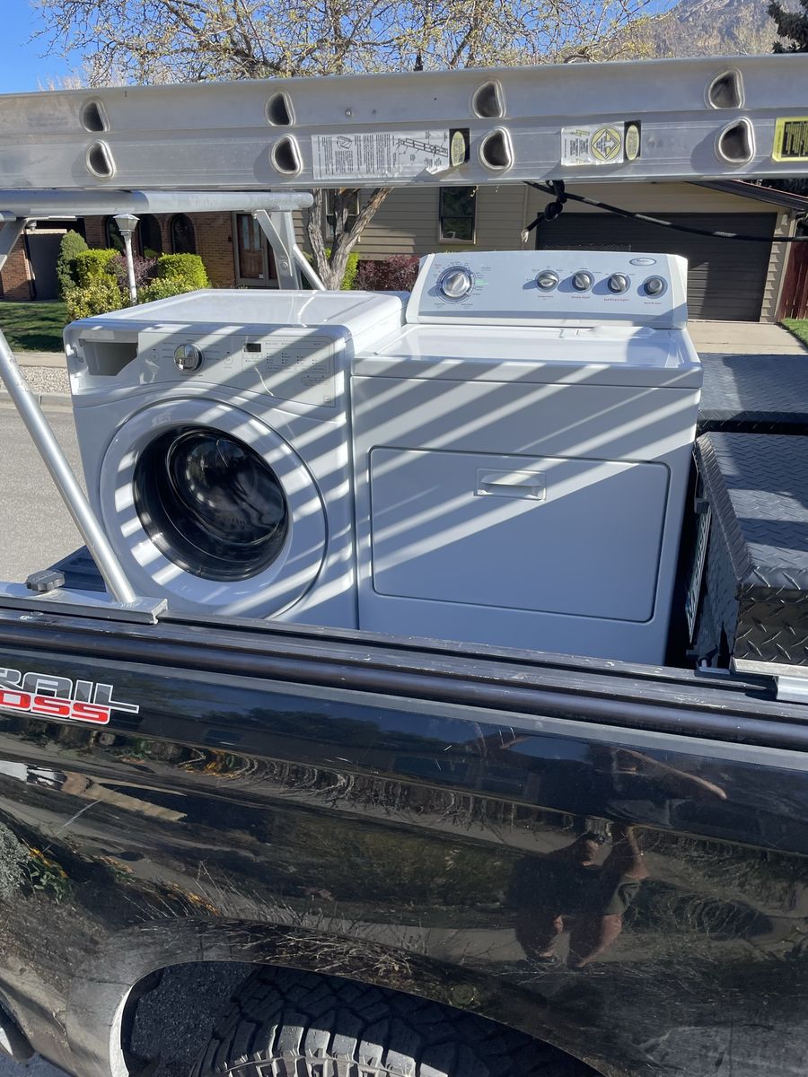 Whirlpool gas dryer and washer.