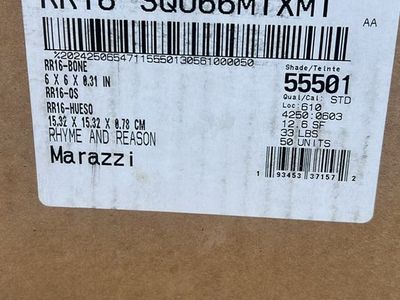 Marazzi Rhyme & Reason RR16 Bone Ceramic Wall Tile - 6" x 6" (12.6 SF Box)