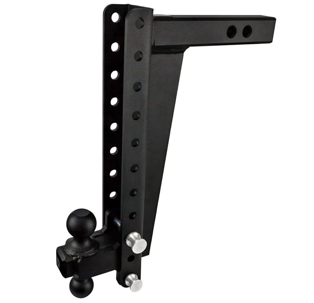 BulletProof Hitches - 2.0" Adjustable Heavy Duty Trailer Hitch (22,000 lb. Rating) - 16" Drop/Rise Trailer Hitch with 2" & 2-5/1
