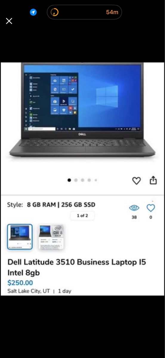 Dell Latitude 3510 Business Laptop I5 Intel 8gb