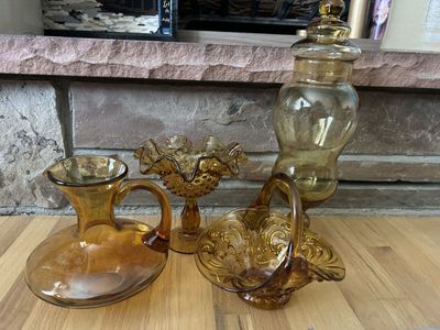 Vintage Amber Glass Collection