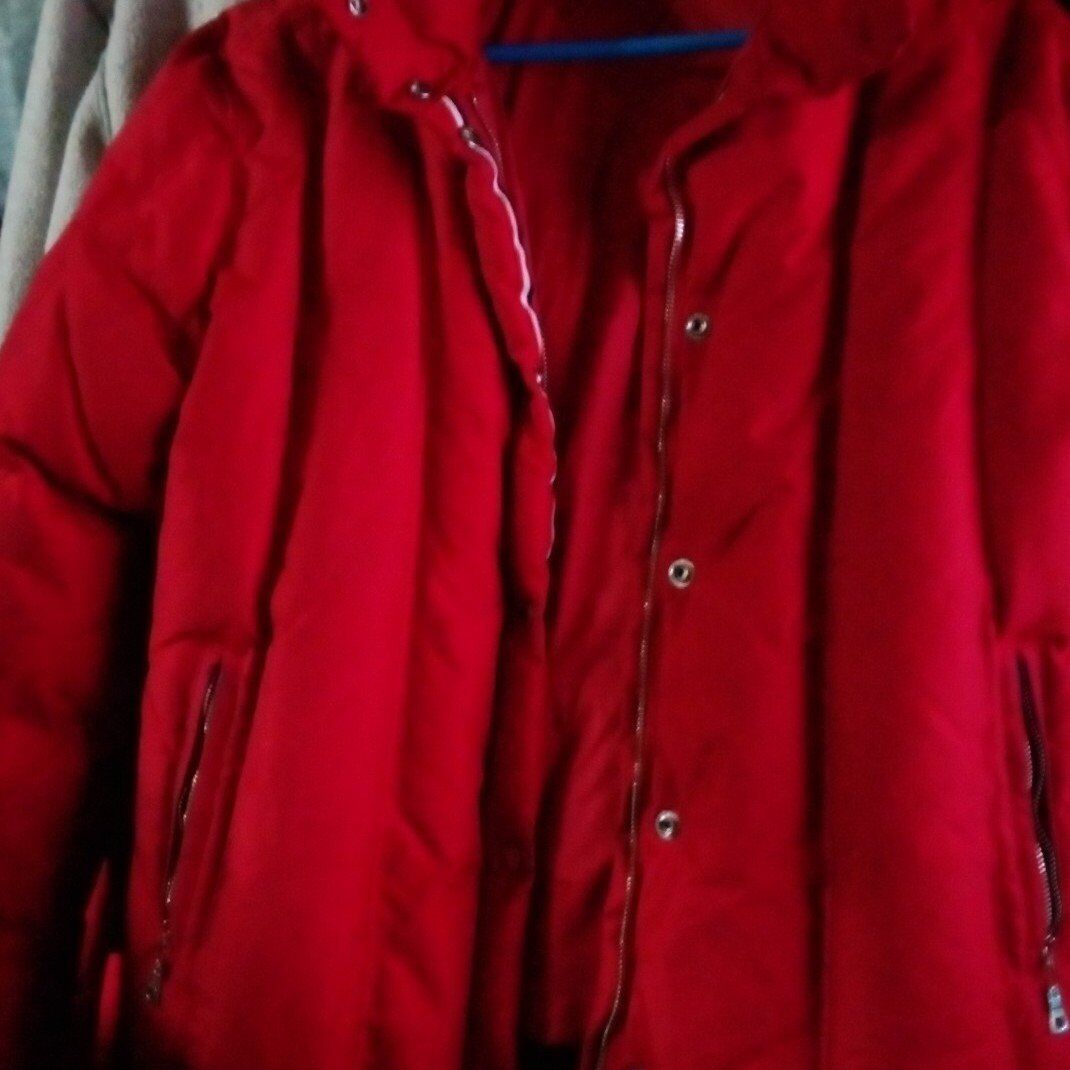 Tommy Hilfiger red puffer coat