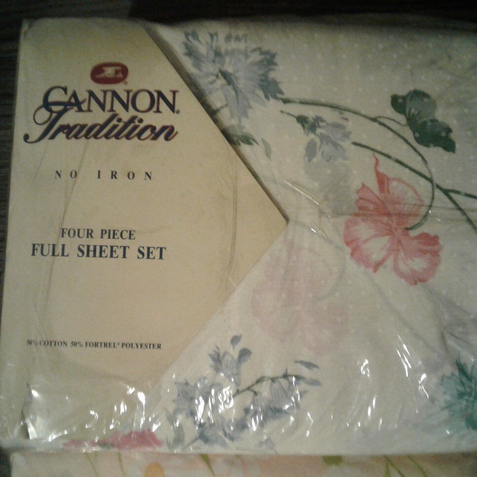 NIP Vintage Cannon Traditions 4 Piece Sheet Set