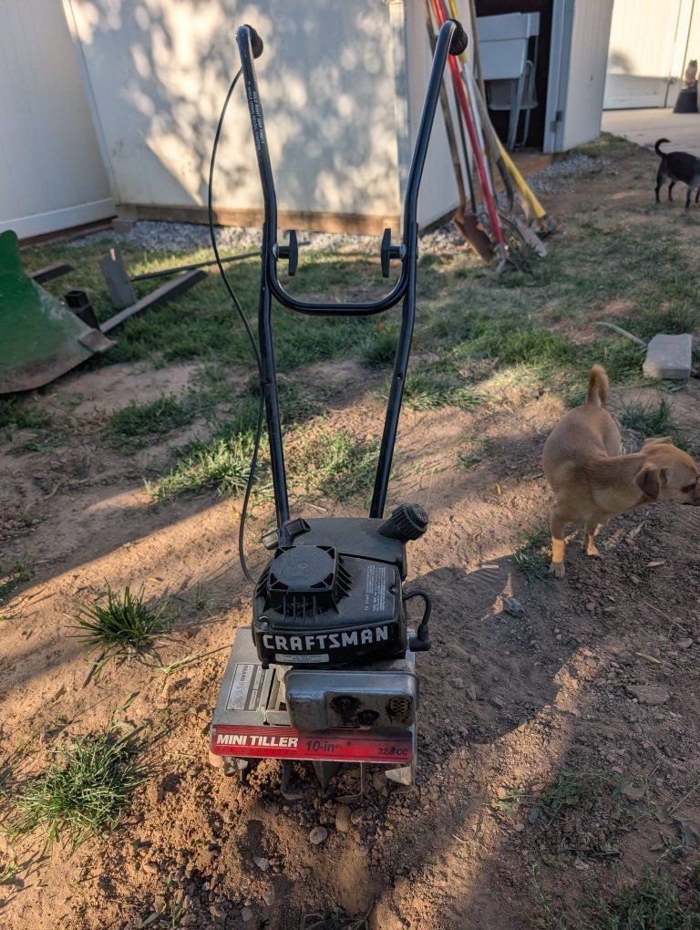 Craftsman 32cc Mini Tiller 10-inch, Compact Garden Cultivator