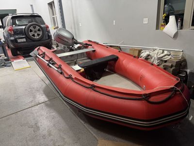 Saturn 13' Inflatable Boat with Honda 20 HP 4-Stroke Outboard Motor