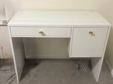 Desk with glass top