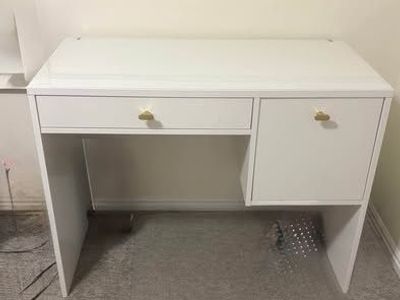 Desk with glass top
