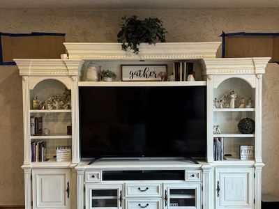 Traditional Off-White Entertainment Center