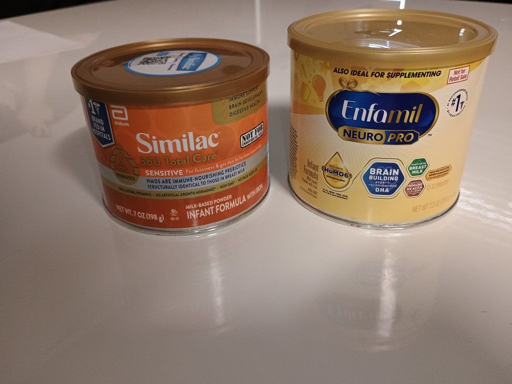Similac 360 Total Care Sensitive & Enfamil NeuroPro Infant Formula Sample Cans for trade for Enfamil Gentlease (picture 2)
