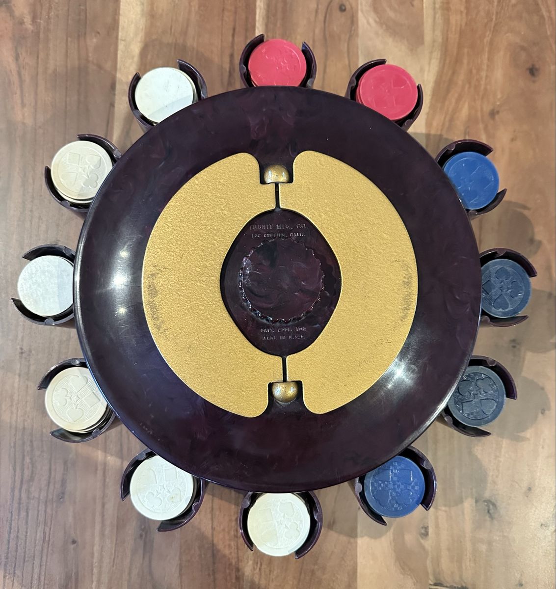 Vintage Rotating Poker Chip Set – Mid Century