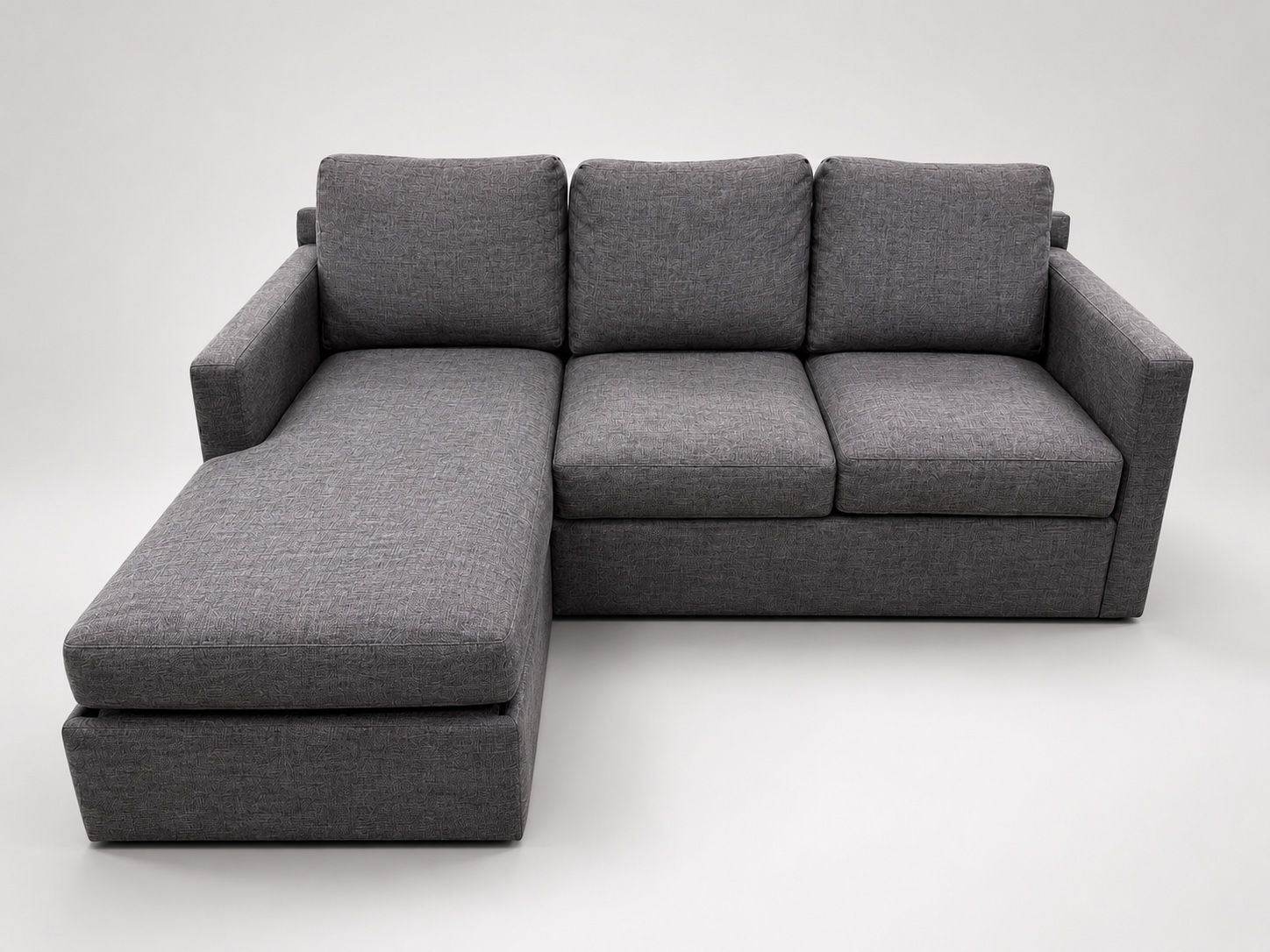 Crate and Barrel Barrett II 91" Reversible Storage Chaise Lounge Queen Sleeper Sectional Sofa