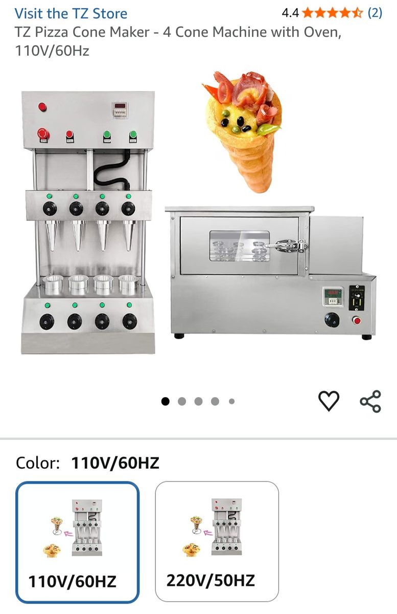 Pizza Cone Machine and oven new in crate