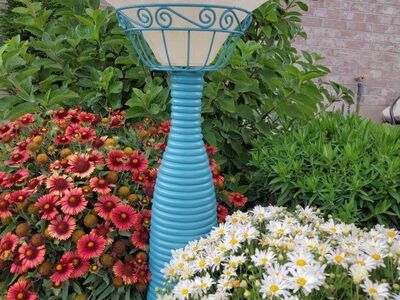 Artisan Birdbath & Pollinator's Oasis